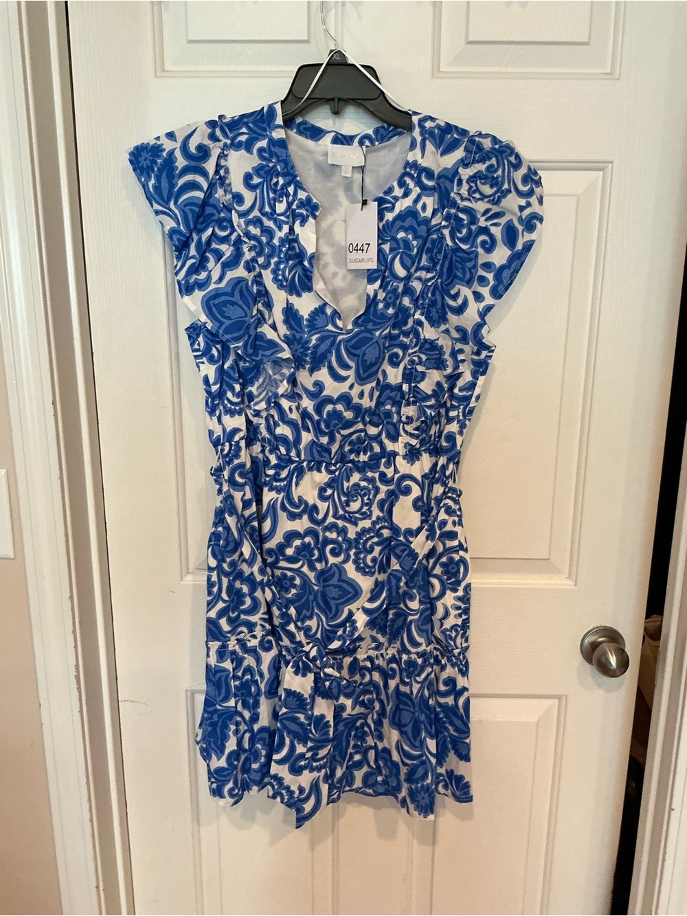 Sugarlips Blue and White Floral Mini Dress
